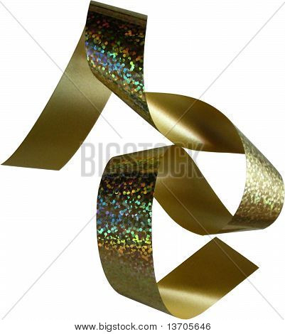 Urlaub gold Glitter Bogen oder an einer Schleife für eine besondere party