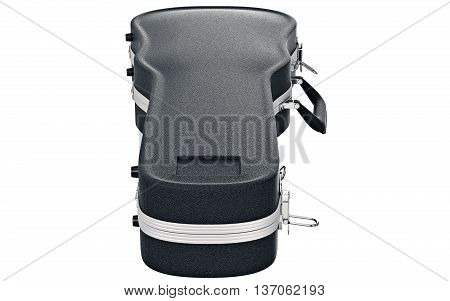 Case viola music accessories, top view. 3D graphic