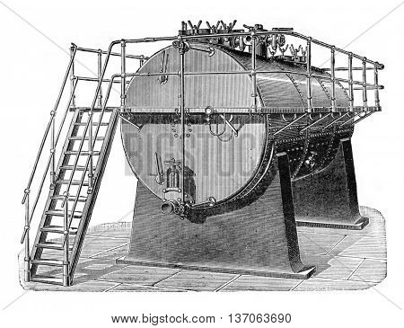 Macerator, vintage engraved illustration. Industrial encyclopedia E.-O. Lami - 1875.