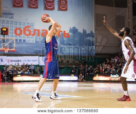 Bc Cska Forward Victor Khryapa (31) With Ball