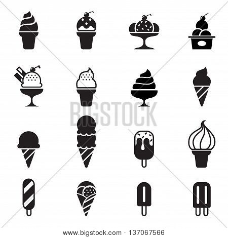 ice cream icon set  vector illustration graphic design