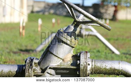 Iron Gate Valve To Close Or Open The Natural Gas Flow From The W