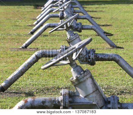 Gate Valves To Close Or Open The Natural Gas Flow From The Stora