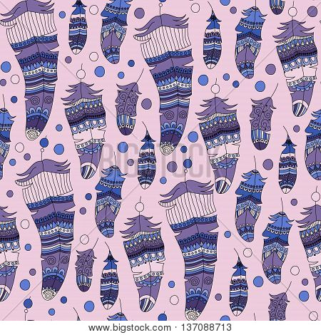Seamless Pattern With Feather