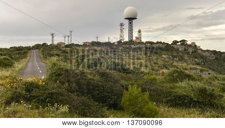 Transmitting Station Aeronautic Control Radar Aircraft On Puig De Randa, Mallorca, Balearic Islands,