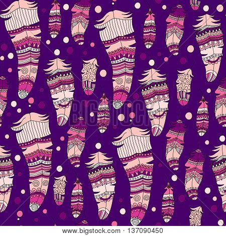 Seamless Pattern With Feather