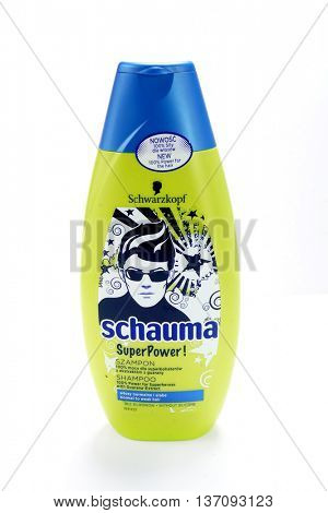 Krakow, Poland - Apl. 8, 2016  Schwarzkopf shampoo