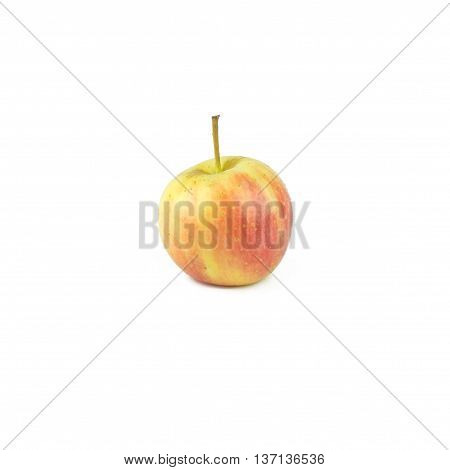 Red yellow apple isolsted on white background