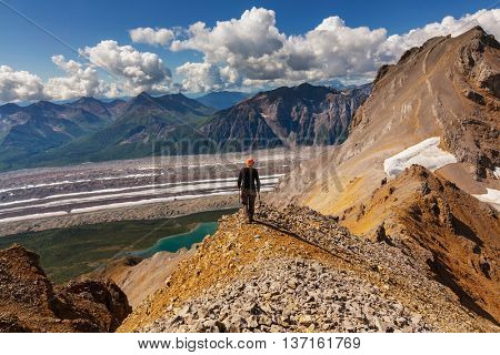 Ascent to Donoho peak, Alaska
