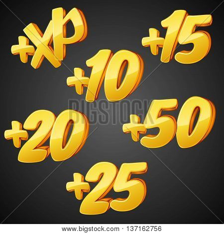Experience Plus Signs Icon Collection. Vector Illustration