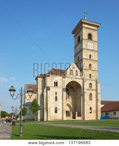 Catholic Cathedral St. Michael inside Alba Iulia Carolina Citadel, Romania 
