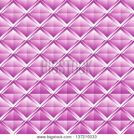 Repeatable Pattern With Crystal Like Structure. Mosaic Of Studs, Shaded Squares