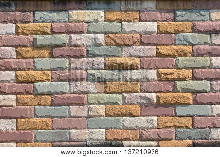 Background of old vintage brick wallbrick wall texture background material of industry building construction.