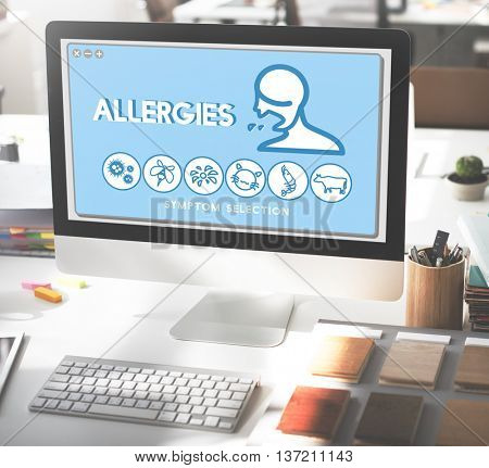 Allergy Hypersensitive Sensitivity Healthcare Infection Concept