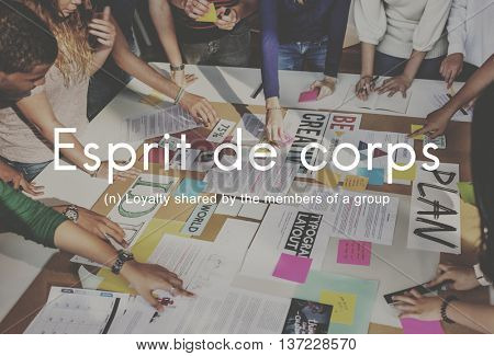 Esprit De Corps Group Loyalty People Graphic Concept