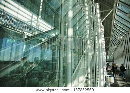 Tourists in airport
