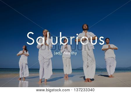 Salubrious Wellness Healthy Fitness Strong Powerful Concept