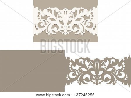 Laser Cut Envelope Template For Invitation Wedding Card2.eps
