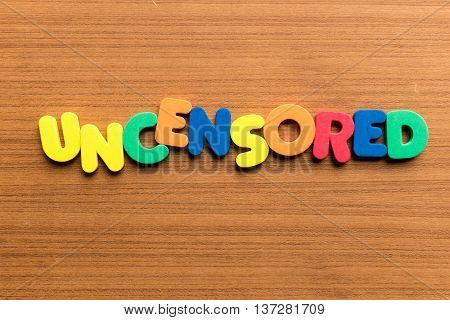 Uncensored Colorful Word