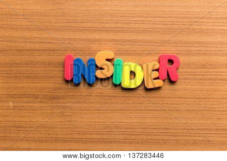 Insider Colorful Word