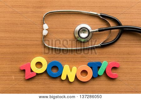 Zoonotic Colorful Word With Stethoscope