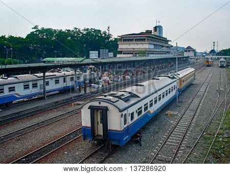 Railway Station In Medan, Indonesia.