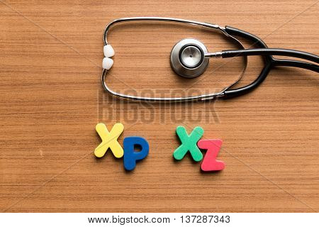 Xp Xz Colorful Word With Stethoscope