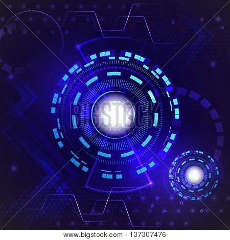 Abstract hi speed internet technology background. Digital technology innovation concept. Vector illustration.