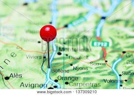 Bollene pinned on a map of France