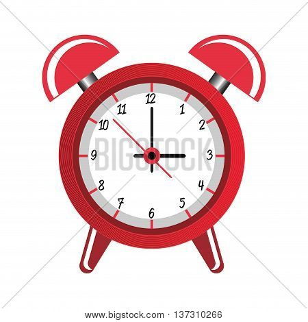 Clock isolated flat icom, time concept graphic design, vector illustration.