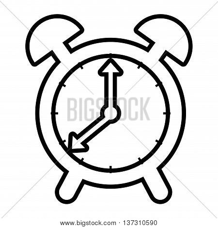 Clock isolated flat icom, time concept graphic design, vector illustration.