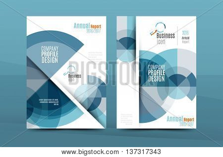 Colorful fresh business A4 cover template - flyer, brochure, book cover and annual report. Geometric design abstract background
