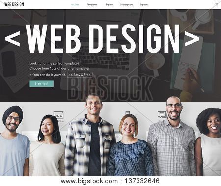 Web Design Internet Website Responsive Software Concept