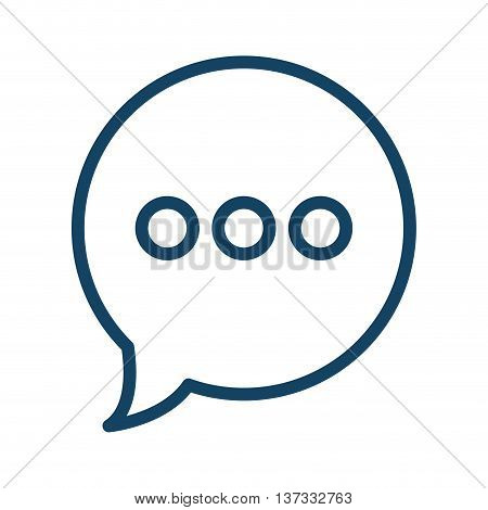 Chat bubble speakbox isolated flat icon, vector illustration graphic.
