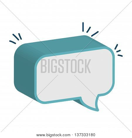 Chat bubble speakbox isolated flat icon, vector illustration graphic.