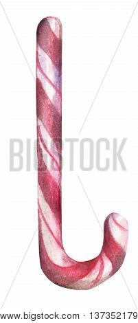 watercolor sketch: candy on a white background