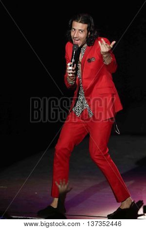HUNTINGTON, NY-MAR 7: Singer Nasri of the reggae fusion band Magic! performs in concert at The Paramount on March 7, 2015 in Huntington, New York.