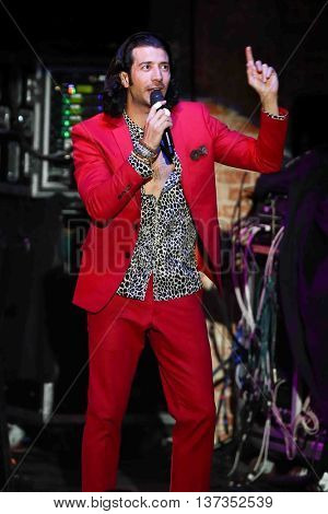 HUNTINGTON, NY-MAR 7: Singer Nasri of the reggae fusion band Magic! performs in concert at The Paramount on March 7, 2015 in Huntington, New York.