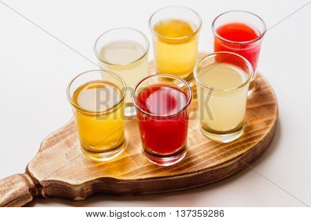 Glasses with  alcoholic drink 