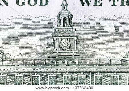Photographed Close-up Of American Paper Money Worth One Hundred Dollars, The New American Bil