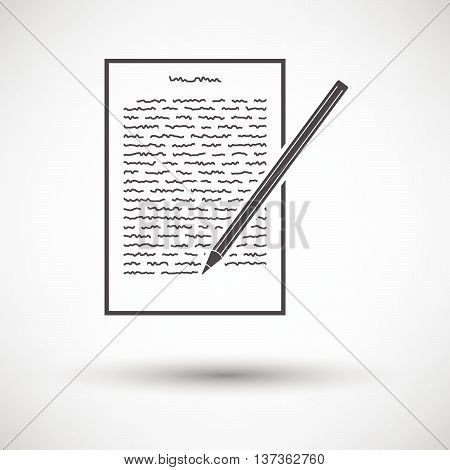 Sheet With Text And Pencil Icon