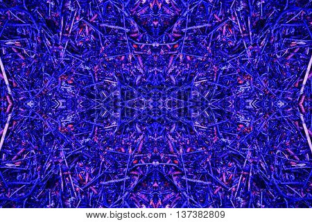 Abstract geometric seamless background. Ornate diamond and octagon pattern turquoise with dark blue wiggly outlines and purple elements.