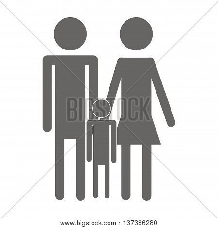 simple flat design conventional family icon vector illustration