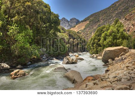 Scenic Kings River King's Canyon National Park California USA