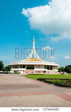 Monument at public park blue sky at Suanluang Rama 9 Thailand