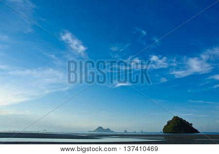 Aonang beach in Aonang Krabi at Thailand
