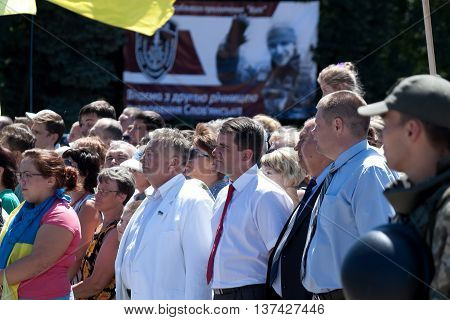 Mayor Of Sloviansk Vadim Lyakh And Others At The Meeting