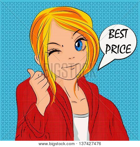 Illustration for shopping discounts and sales in cartoon style. It can be used on labels banners promotions cards and other interesting design for teens or children