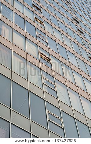 Geometry pattern of a skyscraper mirror surface
