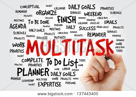 Hand Writing Multitask Word Cloud